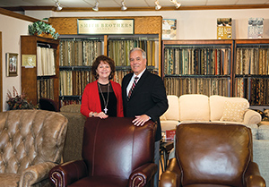 Jean Murphy and Earle Haggard, owners of Haggard's Fine Furniture