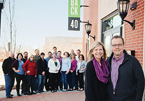 Dave & Sandy Miller with the team at Back40 Design and Outlook Magazine