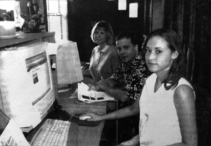 Sandy, me & Jessica (our first employee), circa 2000