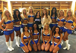 Thunder Girls with Premier Beauty Bar stylists