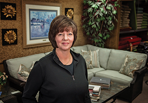 Beverly Swanson Hayden, manager of JC Swanson's Fireplace & Patio