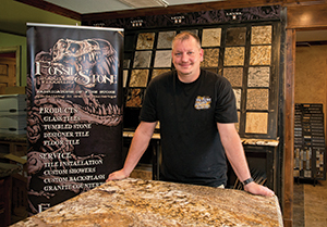 Cary Small, owner of Fossil Stone Granite & Flooring