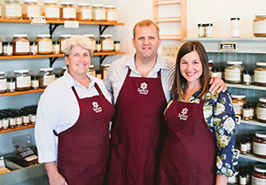 Debra Blakley, Able Blakley and Kari Blakley, owners of Savory Spice Shop