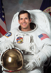 John Herrington, born in Wetumka, Oklahoma, became the first tribally enrolled Native American in space on STS-113 in November 2002.  A skilled pilot and engineer, Herrington took his hobby of "tinkering" to new heights when he attached the P-1 Truss to the International Space Station.