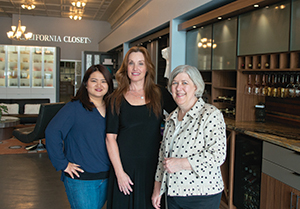 Jerrie Miller, Owner (center) with associates from California Closets
