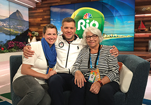 David Plummer with wife and mother at the Olympics in Rio